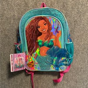 The little mermaid kids full size backpack school bag travel weekend tote